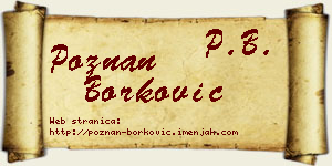 Poznan Borković vizit kartica